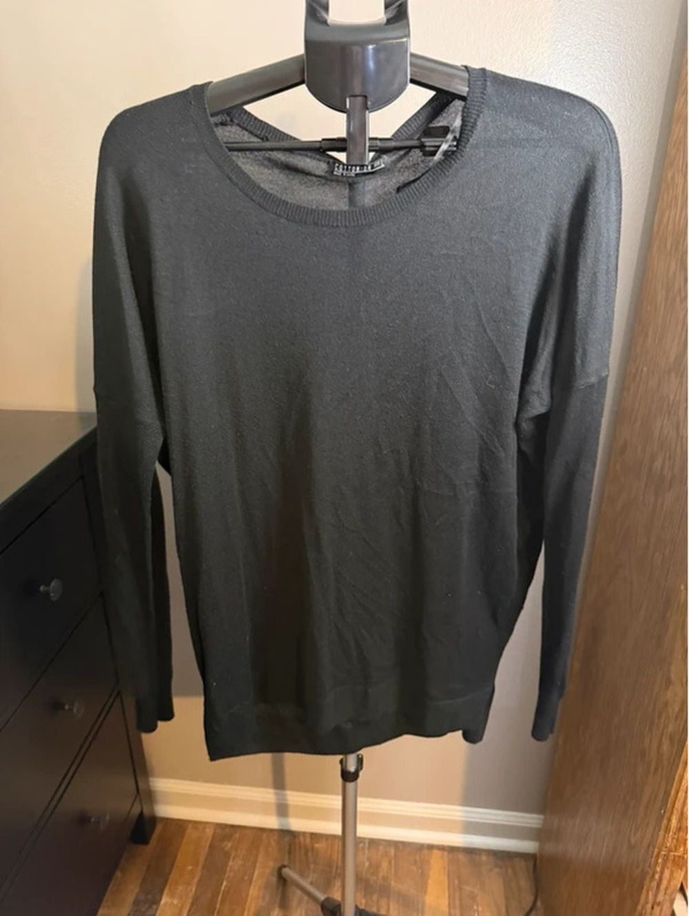 Cotton On Black Lightweight Knit Sweater Size L